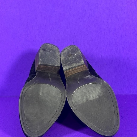 Lucky Brand Women's FENLEY Black Side Zip Block Heel Suede Leather Bootie Size 8 - Picture 8 of 9